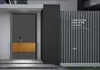 Contemporary Cast Aluminum Security Door with Smart Lock System