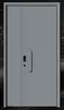 Stylish Grey Modern Cast Aluminum Entrance Door for Security