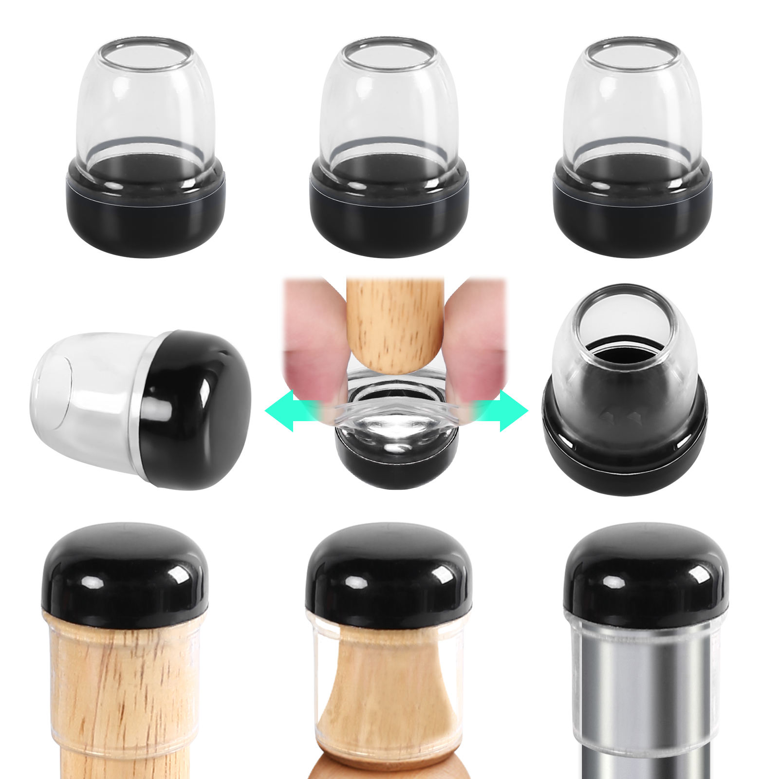 New Design Durable Anti-Scratch Thickened Silicone Chair Feet Covers Chair Foot Protector Metal Caps for Furniture Legs