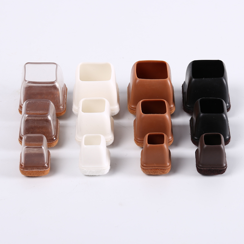 Chair Leg Covers Floor Protectors With Felt for Chairs Chair Leg Protective Silicone Pad Rubber Felt Bottom Furniture