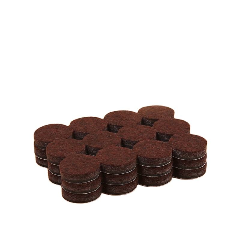 Professional Manufacturer Furniture Felt Pads Set Dark Brown Round Felt Pads for Furniture