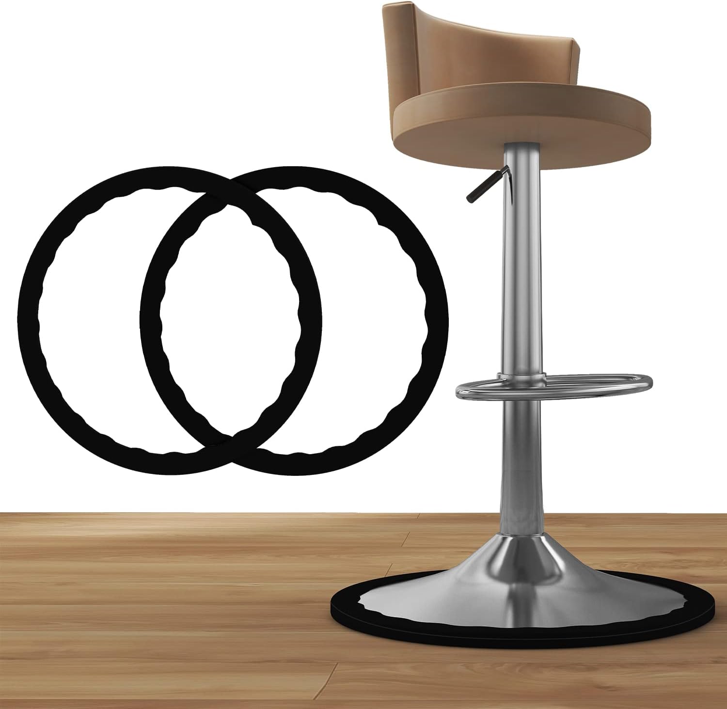 2-Pack Non-Slip Silicone Chair Leg Protectors Stretchable 14.5\