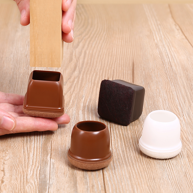 Felt Furniture Floor Protector Anti Scratch Plastic Rubber Silicone Chair Leg Cover Rubber Floor Protector Chair Leg Cover