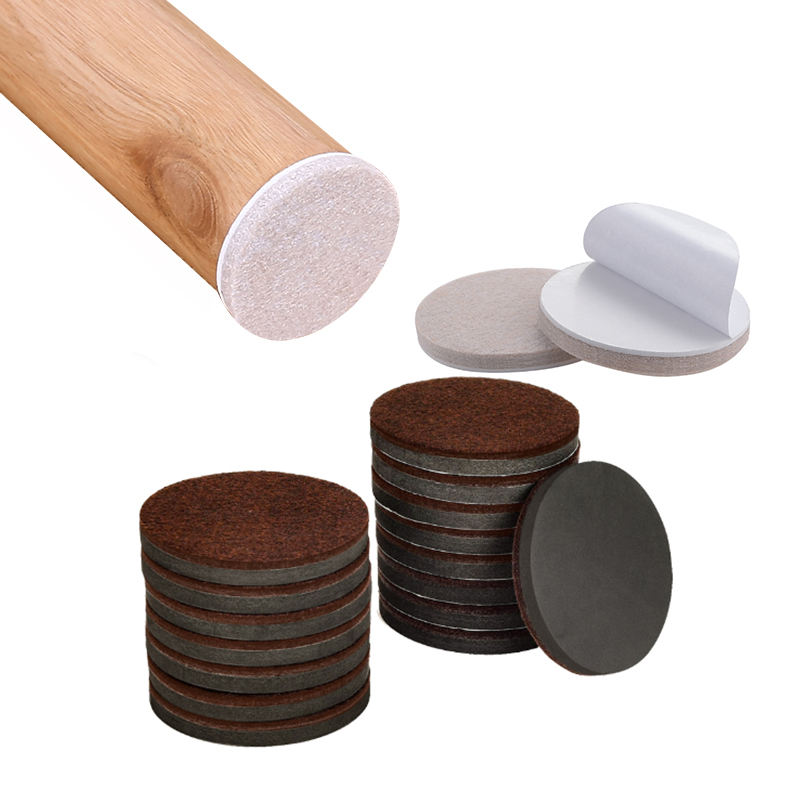 Felt Chair Leg Pads Floor Protectors Table Furniture Leg Feet Cover Round 5mm Thick Anti Scratch Furniture Felt Pads