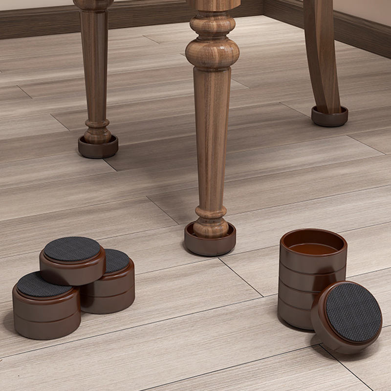 Round Patio Furniture Caster Cups Chair Leg Floor Protectors Table Feet Covers Anti-Sliding Floor Grip Wood Bed Risers