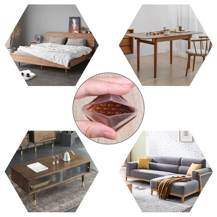 High Quality Wholesale Cheap Rectangular Silicone Wear-Resistant Chair Leg Cover Protector