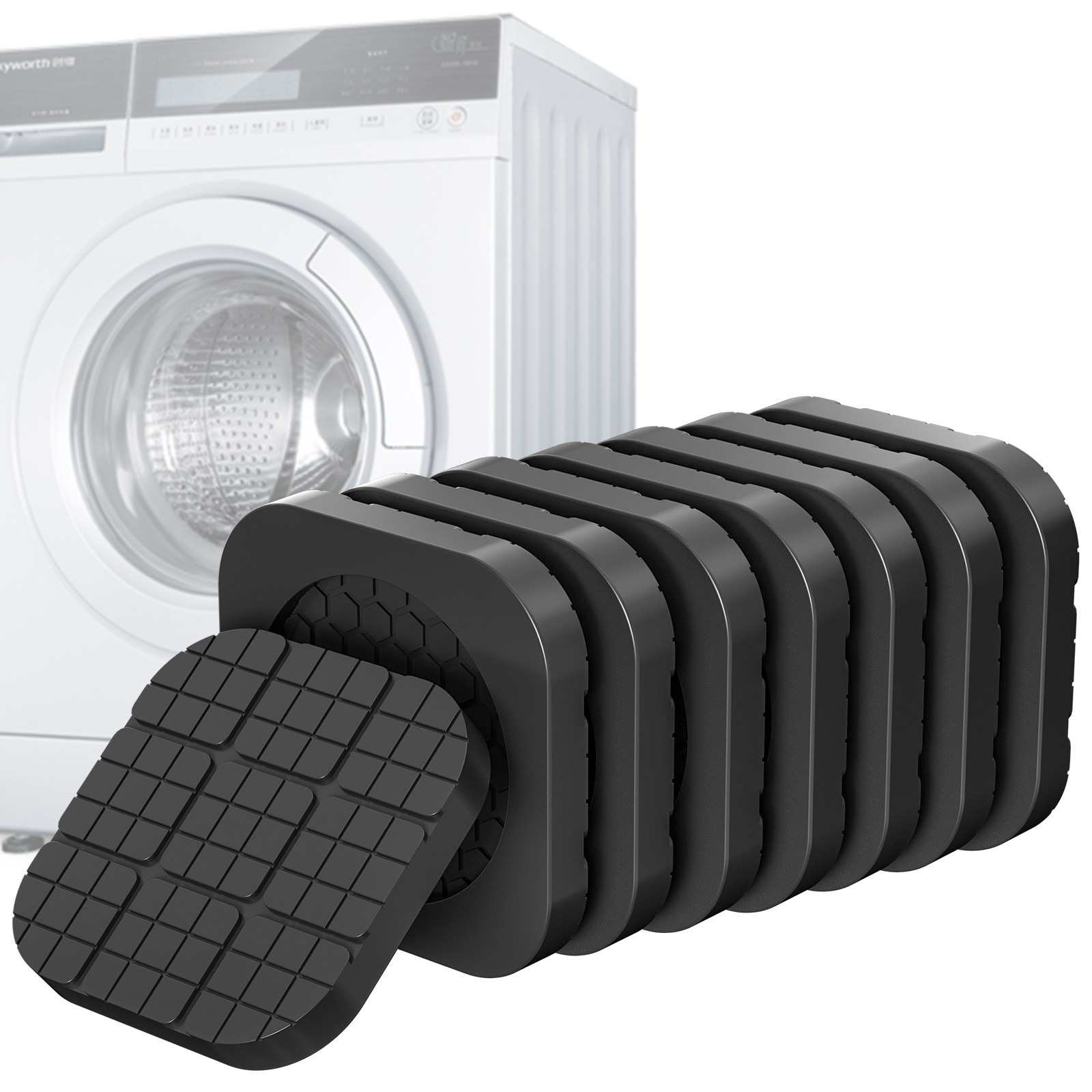 Anti-Slip Anti-Vibration Silica Gel Felt Pads for All Machines Furniture Refrigerator Washing Machines with Anti-Walk Feature