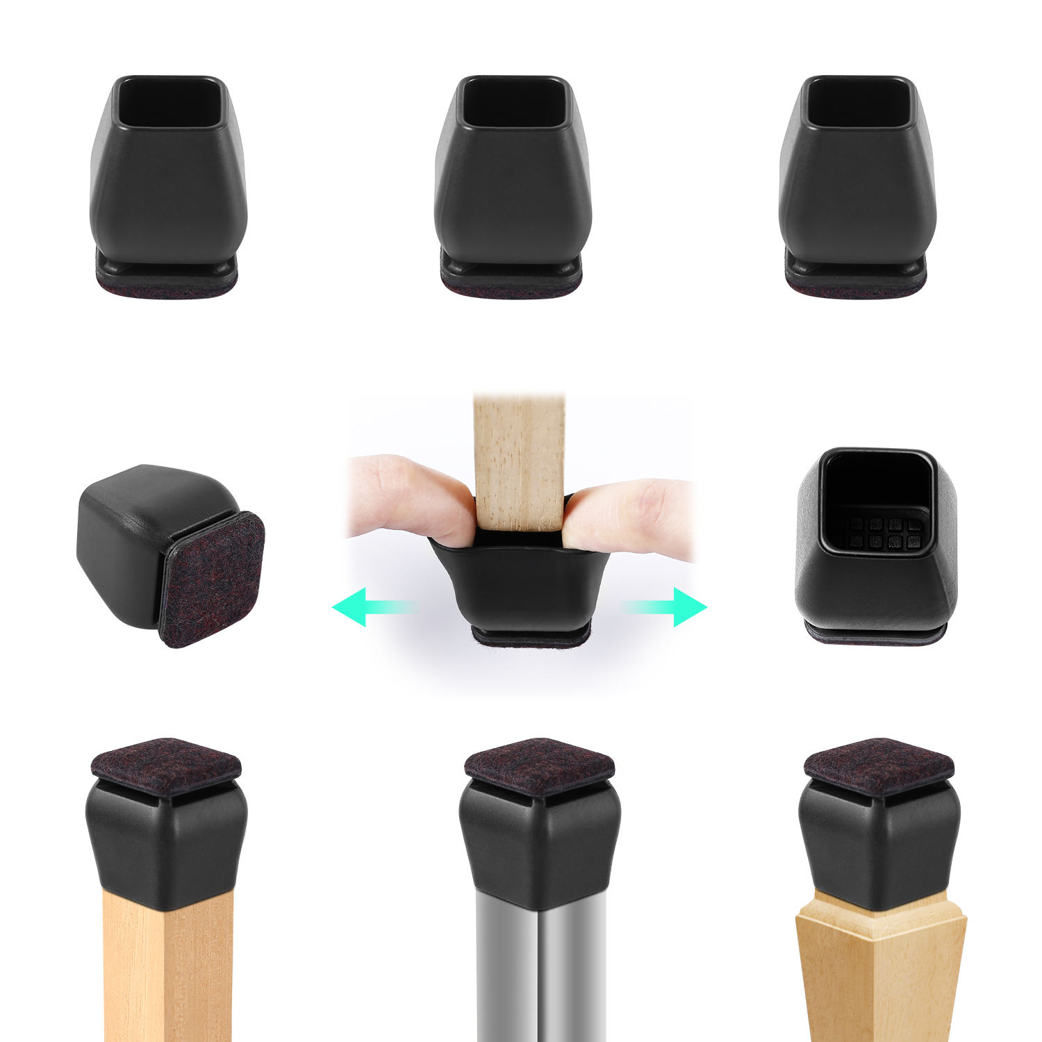 Universal Big Foot Transparent Chair Leg Silicone Floor Furniture Leg Protectors Silicone Furniture Feet