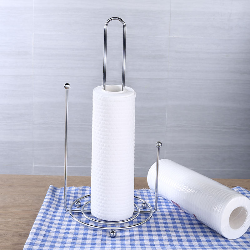 Paper Towel Holder Stand Roll Tissue Storage Organizer for Kitchen Metal Counter Home Table Standing Toilet Paper Holder